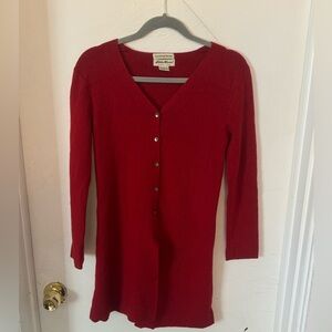 Eddie Bauer Red Merino Wool Sweater